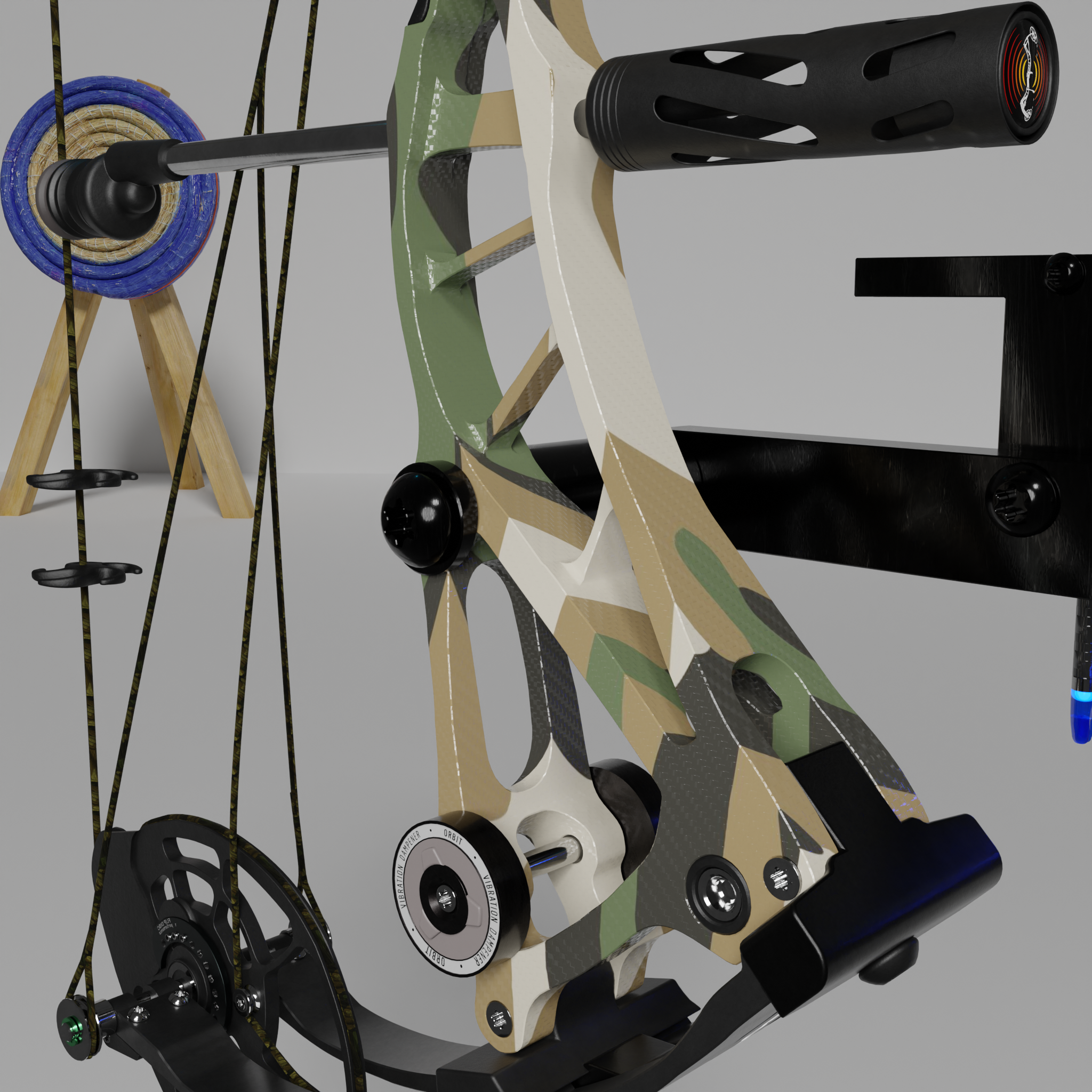 Blender model - Compound bow Bowtech Guardian. v.1.2 preview image 3